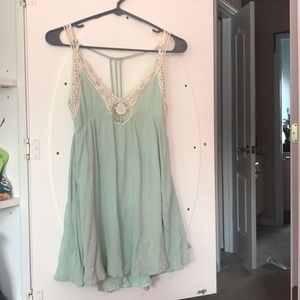 Seafoam green top